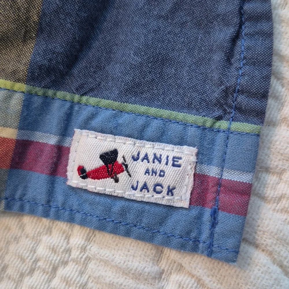 Janie and Jack boys 2T short sleeve plaid button up shirt VGUC - Picture 3 of 5